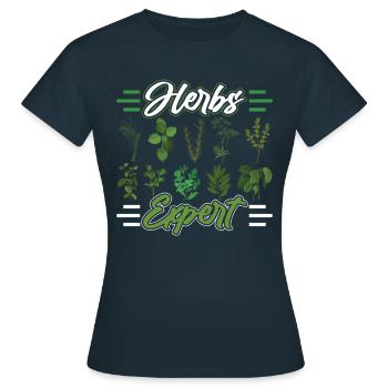 Herb Expert Herb Herb Herbes du jardin - T-shirt Femme - marine - Devant - AI Model Female 172 dark (172cm)