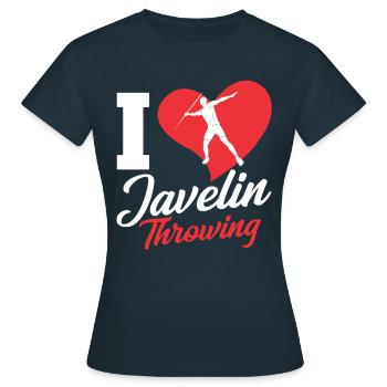 J’aime lancer de javelot Lancer de javelot Lancer de javelot - T-shirt Femme - marine - Devant - AI Model Female 172 dark (172cm)