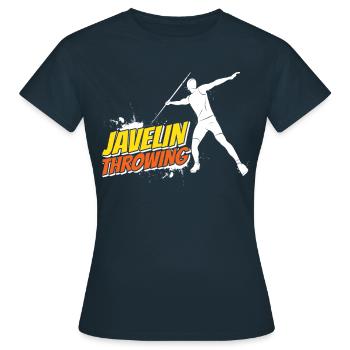 Speerwerfen Speerwerfer Speerwurf Speer - Frauen T-Shirt - Navy - Vorne - AI Model Female 172 dark (172cm)