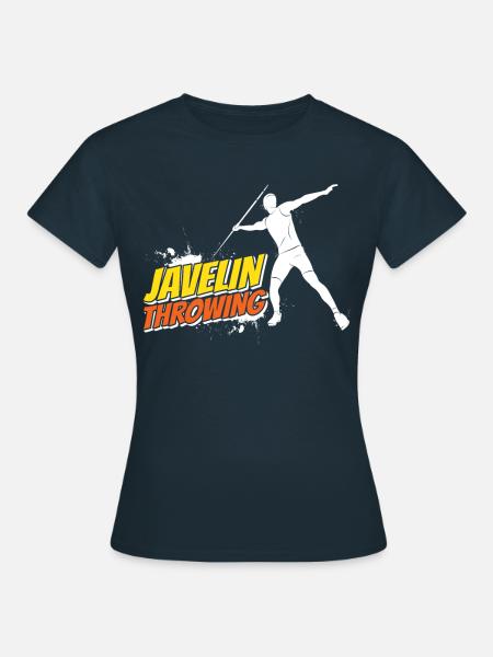 Speerwerfen Speerwerfer Speerwurf Speer - Frauen T-Shirt - Navy