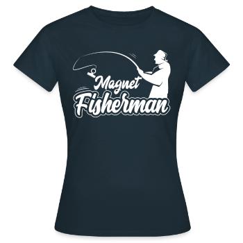 Magnet Fishing Magnet Magnet Fishing - Women's T-Shirt - navy - Front - AI Model Female 172 dark (172cm)