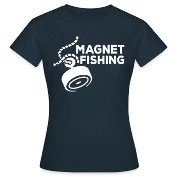 Magnet fishing Magnet - Women's T-Shirt - navy - Front - AI Model Female 172 dark (172cm)