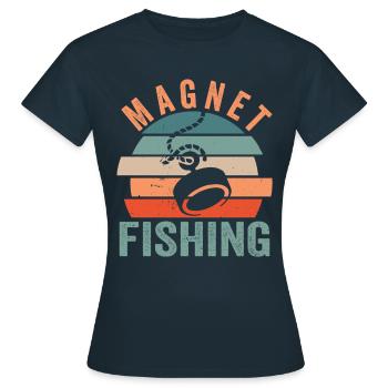 Magnet Fishing Magnet Fisher Magnet - Women's T-Shirt - navy - Front - AI Model Female 172 dark (172cm)