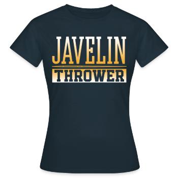 Speerwerfer Speerwerfen Speerwurf Speer - Frauen T-Shirt - Navy - Vorne - AI Model Female 172 dark (172cm)