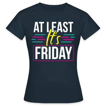 Au moins, c’est finalement sarcastique vendredi - T-shirt Femme - marine - Devant - AI Model Female 172 dark (172cm)
