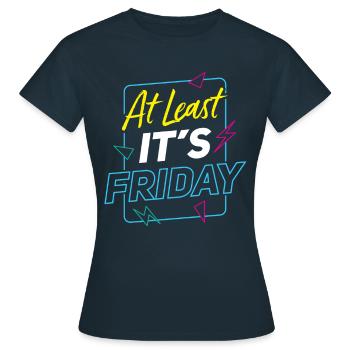 Au moins, c’est finalement sarcastique vendredi - T-shirt Femme - marine - Devant - AI Model Female 172 dark (172cm)