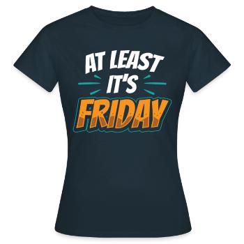 Au moins, c’est finalement sarcastique vendredi - T-shirt Femme - marine - Devant - AI Model Female 172 dark (172cm)