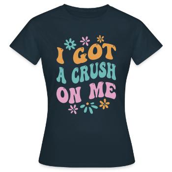 J’ai le béguin pour moi-même-amour doux - T-shirt Femme - marine - Devant - AI Model Female 172 dark (172cm)