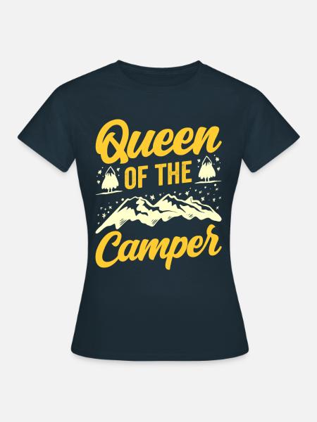Königin Des Wohnmobils Camping Camper Campen - Frauen T-Shirt - Navy