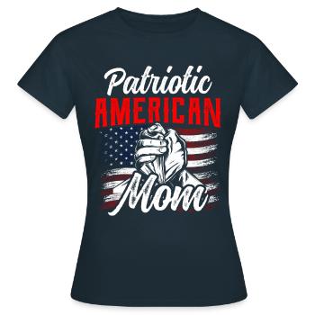 Patriotic American Mother USA US Patriot - Women's T-Shirt - navy - Front - AI Model Female 172 dark (172cm)