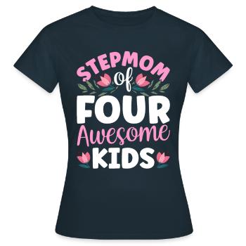 Stepmother of four great children - Women's T-Shirt - navy - Front - AI Model Female 172 dark (172cm)