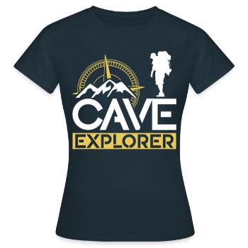 Cave Scientist Caving Cave Cave Hiking Cave - Women's T-Shirt - navy - Front - AI Model Female 172 dark (172cm)