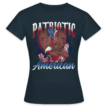 Patriotic American US Patriot Patriotic - Women's T-Shirt - navy - Front - AI Model Female 172 dark (172cm)