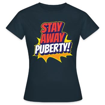 Restez à l’écart: puberté adolescent adulte - T-shirt Femme - marine - Devant - AI Model Female 172 dark (172cm)
