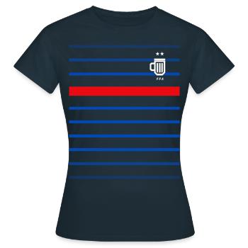 FFA Bier 2 Sterne - Frauen T-Shirt - Navy - Vorne - AI Model Female 172 dark (172cm)