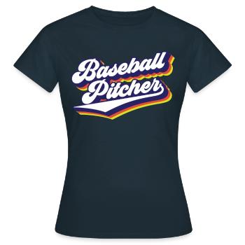 Lanceur de baseball Joueur de lanceur amateur - T-shirt Femme - marine - Devant - AI Model Female 172 dark (172cm)