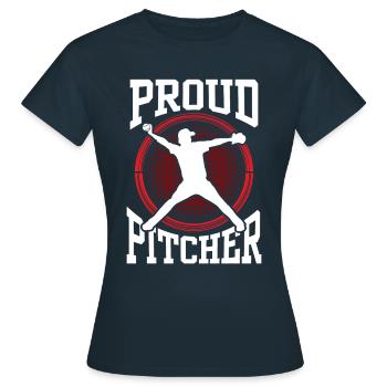 Fier lanceur de baseball Lanceur Hobby - T-shirt Femme - marine - Devant - AI Model Female 172 dark (172cm)