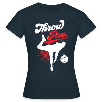 Lanceur professionnel Joueur de baseball Lanceur lanceur - T-shirt Femme - marine - Devant - AI Model Female 172 dark (172cm)