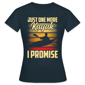 Un seul kayak de plus a promis de faire du kayak kayak - T-shirt Femme - marine - Devant - AI Model Female 172 dark (172cm)