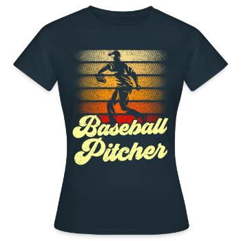 Joueur de lanceur de baseball Lanceur Hobby - T-shirt Femme - marine - Devant - AI Model Female 172 dark (172cm)
