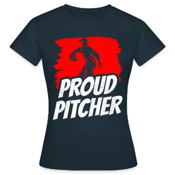 Fier lanceur de baseball Lanceur Hobby - T-shirt Femme - marine - Devant - AI Model Female 172 dark (172cm)