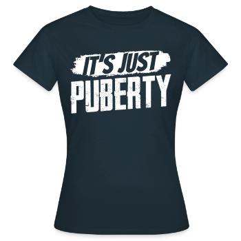 C’est juste des dictons adolescents adultes de la puberté - T-shirt Femme - marine - Devant - AI Model Female 172 dark (172cm)