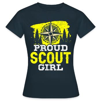 Fiers scouts du camp du clan scout - T-shirt Femme - marine - Devant - AI Model Female 172 dark (172cm)