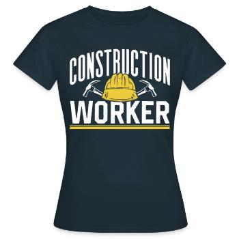Construction workers Team Teamwork Construction site construction - Women's T-Shirt - navy - Front - AI Model Female 172 dark (172cm)
