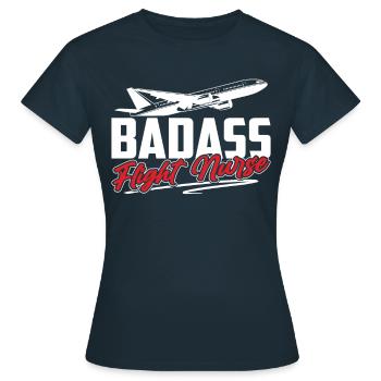 Infirmière de vol robuste Profession d’infirmière de vol - T-shirt Femme - marine - Devant - AI Model Female 172 dark (172cm)