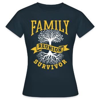 Survivant d’une réunion de famille Équipe familiale - T-shirt Femme - marine - Devant - AI Model Female 172 dark (172cm)