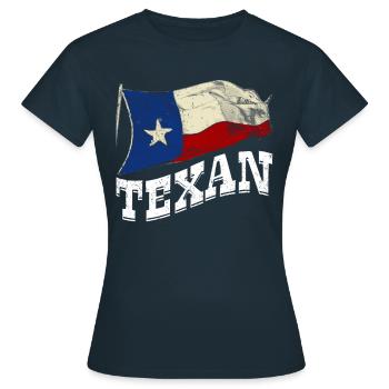 Texaner Sprüche Texanisch Texas Stolz - Frauen T-Shirt - Navy - Vorne - AI Model Female 172 dark (172cm)