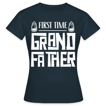 La première fois grand-père grands-parents première fois sucrée - T-shirt Femme - marine - Devant - AI Model Female 172 dark (172cm)