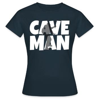 Höhlenmensch Cave Man Höhle Spéléologie Höhlenwandern - T-shirt Femme - marine - Devant - AI Model Female 172 dark (172cm)