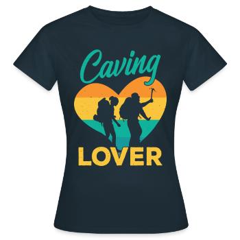 Cave lovers Cave Hiking Caving Cave - Women's T-Shirt - navy - Front - AI Model Female 172 dark (172cm)