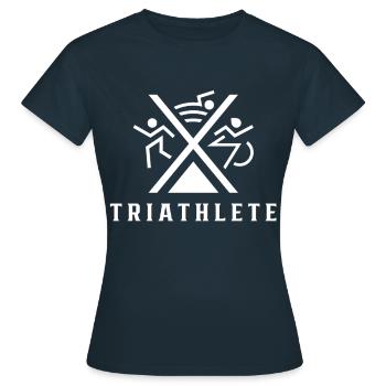 Triathlète Sport Triathlon Triathlons Triathlète - T-shirt Femme - marine - Devant - AI Model Female 172 dark (172cm)