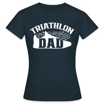 Triathlon Papa Triathlète Triathlons Triathlète - T-shirt Femme - marine - Devant - AI Model Female 172 dark (172cm)
