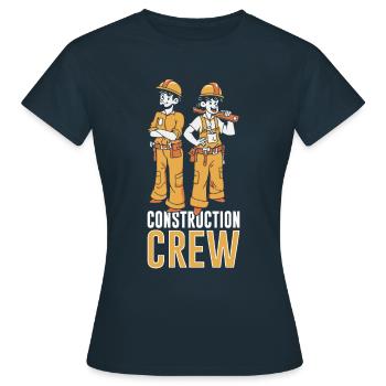 Construction Crew, Teamwork, Construction Site, Construction Construction Worker - Women's T-Shirt - navy - Front - AI Model Female 172 dark (172cm)
