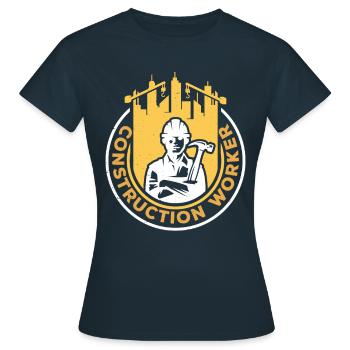 Construction workers Construction Team Teamwork Construction site - Women's T-Shirt - navy - Front - AI Model Female 172 dark (172cm)