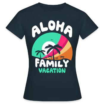 Vacances en famille Aloha Vacances en famille - T-shirt Femme - marine - Devant - AI Model Female 172 dark (172cm)