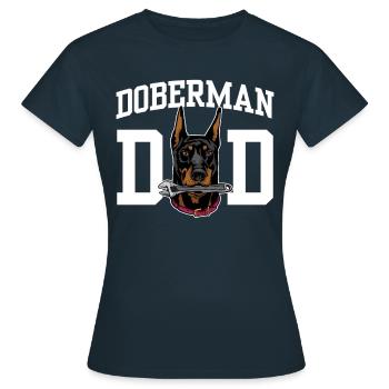 Doberman Papa Doberman Doberman Chiens - T-shirt Femme - marine - Devant - AI Model Female 172 dark (172cm)