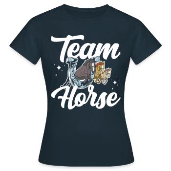 Équitation par équipe Équitation Équitation - T-shirt Femme - marine - Devant - AI Model Female 172 dark (172cm)