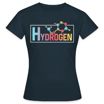 Hydrogène énergie Élément hydrogène - T-shirt Femme - marine - Devant - AI Model Female 172 dark (172cm)