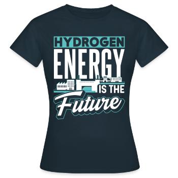 L’énergie de l’hydrogène est l’avenir L’hydrogène - T-shirt Femme - marine - Devant - AI Model Female 172 dark (172cm)