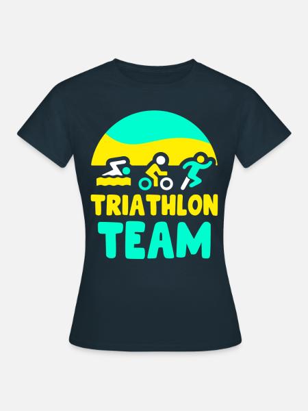 Triathlon Team Triathletin Triathlons Triathlet - Frauen T-Shirt - Navy