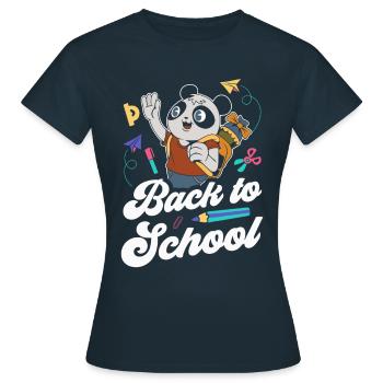 Back to School Back to School Back to School Teacher - Women's T-Shirt - navy - Front - AI Model Female 172 dark (172cm)
