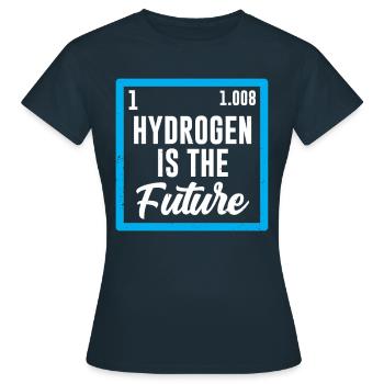 L’hydrogène est le futur élément hydrogène - T-shirt Femme - marine - Devant - AI Model Female 172 dark (172cm)