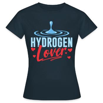 Amateur d’hydrogène Élément énergétique Hydrogène - T-shirt Femme - marine - Devant - AI Model Female 172 dark (172cm)