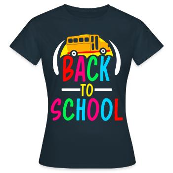 Back to School Back to School Back to School Teachers - Women's T-Shirt - navy - Front - AI Model Female 172 dark (172cm)