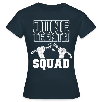 Juneteenth Team 1865 Black African American - T-shirt Femme - marine - Devant - AI Model Female 172 dark (172cm)
