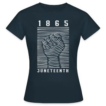 1865 Juneteenth Black African American Africa - T-shirt Femme - marine - Devant - AI Model Female 172 dark (172cm)
